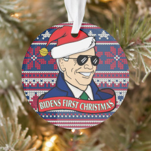 Président Joe Bidens Premier acrylique de Noël