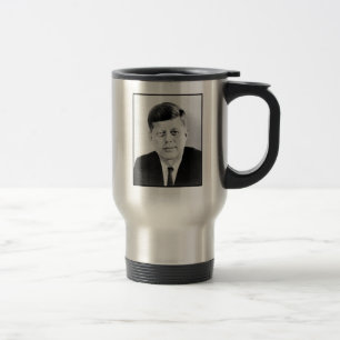 Président John F Kennedy Portrait Travel Mug
