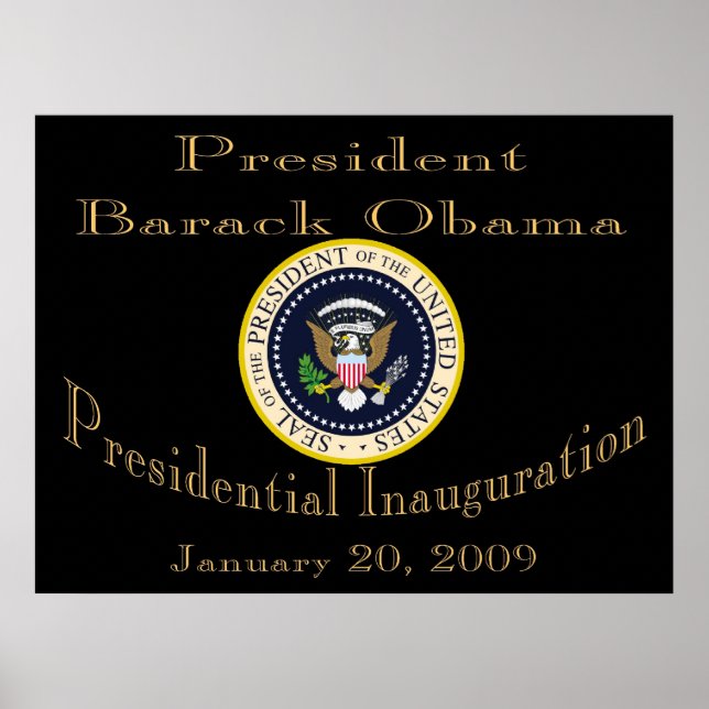President Obama Commemorative  Poster (Devant)