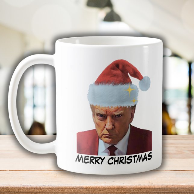 Président Trump 2024 Mug shot Joyeux Noël (Créateur téléchargé)