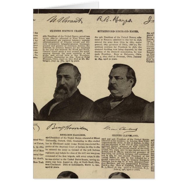 Présidents US, autographes, biographies (Devant)
