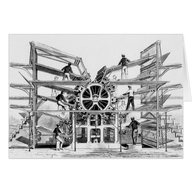 Presse à cylindres inventée par Richard March (Devant horizontal)