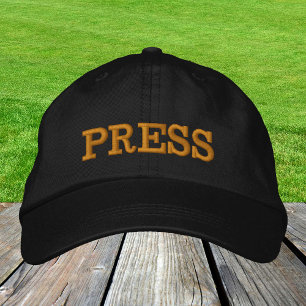 PRESSE brodée casquette de baseball or / casquette