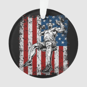 Presse d'épaule d'haltère de haltérophile