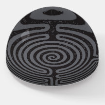 Black Circle Labyrinthe (Gris) Art fin