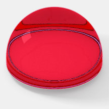 Cercle rouge cerise Conception verre rond Minimali