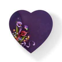 Presse-papiers cœur en verre