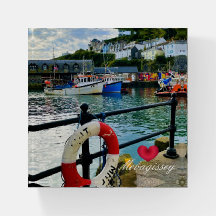 Coeur personnalisé Mevagissey Harbour Lifebuoy Cor