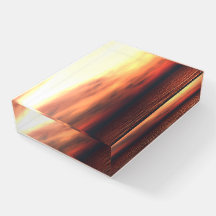 Coucher de soleil sur un océan de bronze