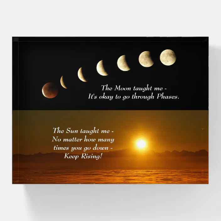 Presse Papiers Phases De La Lune Sunrise Citation Inspiration Zazzle Fr