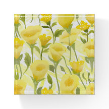 Yellow Floral Watercolor Painting
