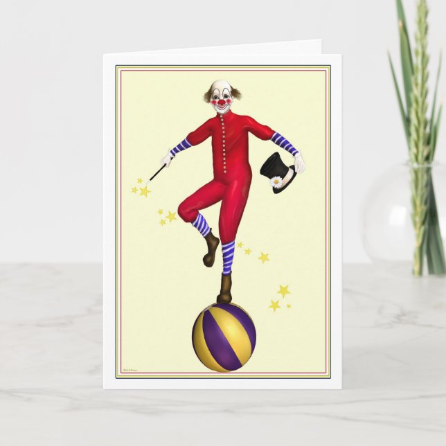Presto La Carte D'Anniversaire Du Clown (Devant)