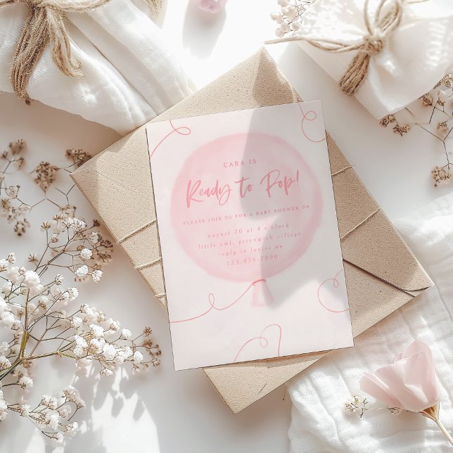 Prêt à apparaître ! invitation baby shower (Créateur téléchargé)