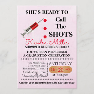 Prêt À Appeler Le Invitation De Diplôme Shots