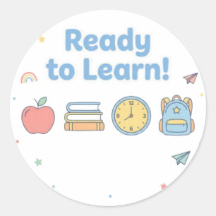 Prêt à Apprendre – Autocollant Mignon pour Enfants