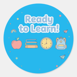 Prêt à Apprendre – Autocollant Mignon pour Enfants