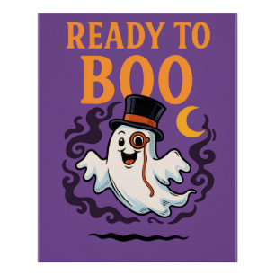 Prêt à Boo - Drôle Poster du Fantôme d'Halloween
