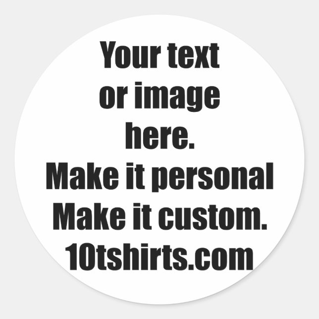 Prêt à customiser des autocollants de 3 pouces. Fe (Devant)