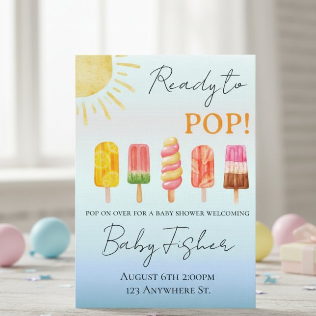 Prêt à éclater : invitation à une baby shower (Créateur téléchargé)