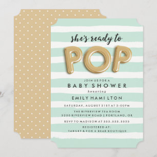 Prêt à éclater Invitation à une baby shower
