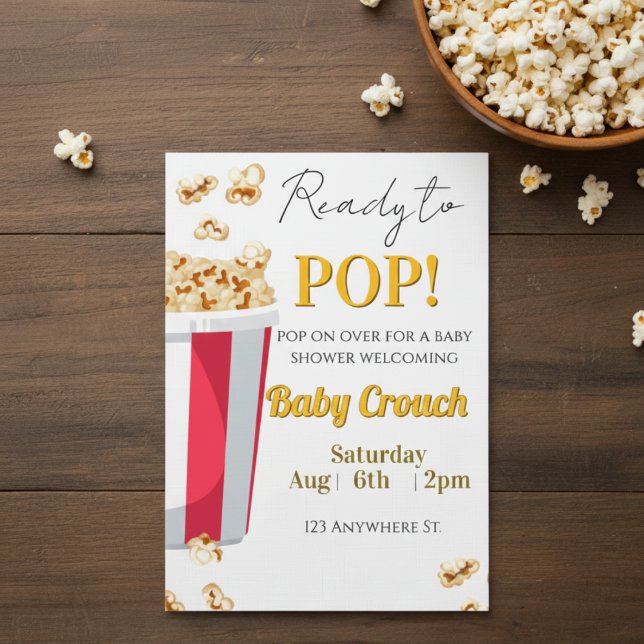 Prêt à éclater ! Invitation pour une baby shower s (Créateur téléchargé)