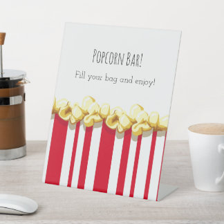 Prêt à exploser ! Panneau pour bar à popcorn pour