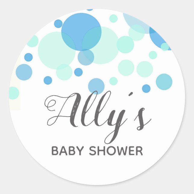 Prêt à pop ! Stickers baby shower personnalisé (Devant)
