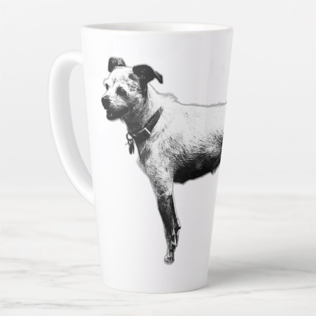 Prêt et convivial Terrier Mélange de café Mug (Angle gauche)