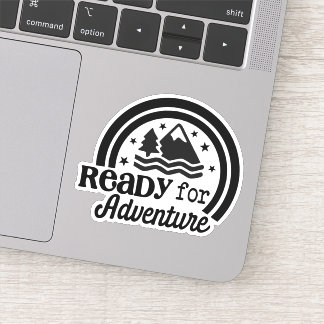 Prêt pour l'aventure Dehors Die Cut Sticker