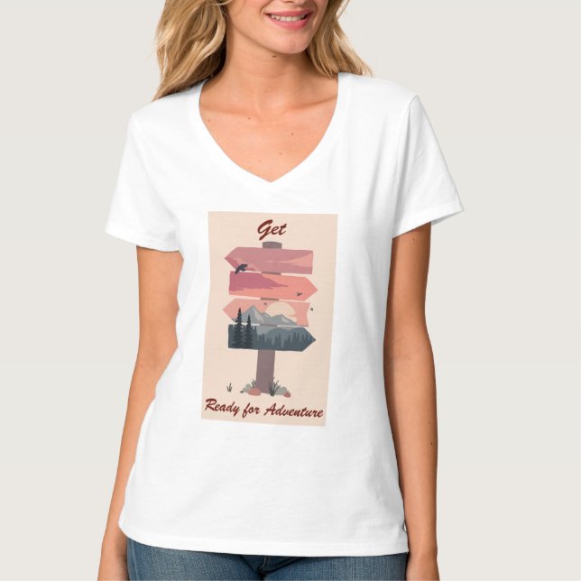 Prêt pour l'aventure T-shirt (Devant)