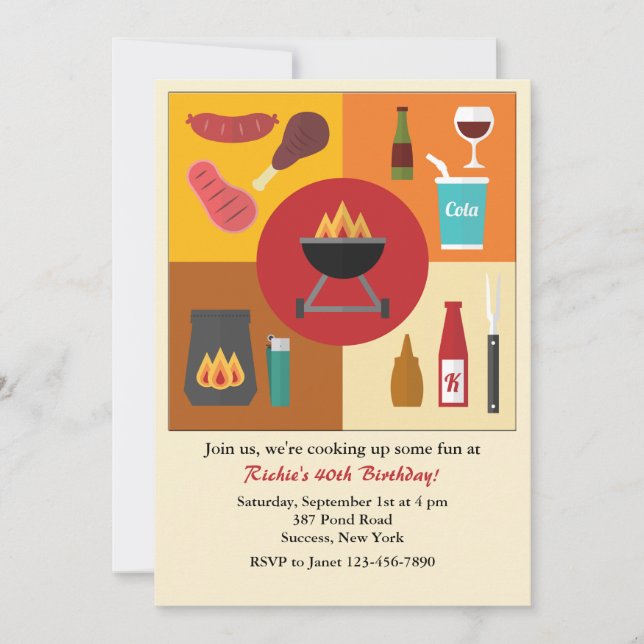 Prêt pour une invitation de cuisine (Devant)