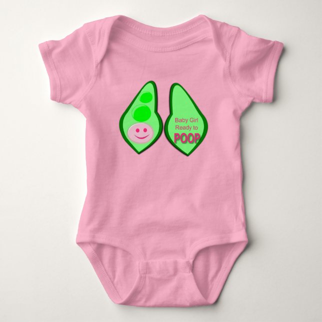 Prête à faire caca Bébé Fille Rose Pois Body pour  (Devant)