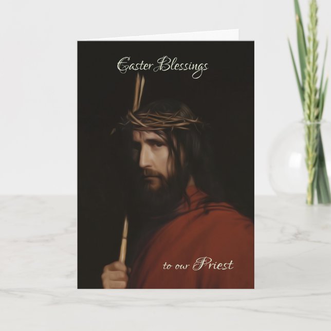 Prêtre - description en huile de Jésus, carte de (Devant)