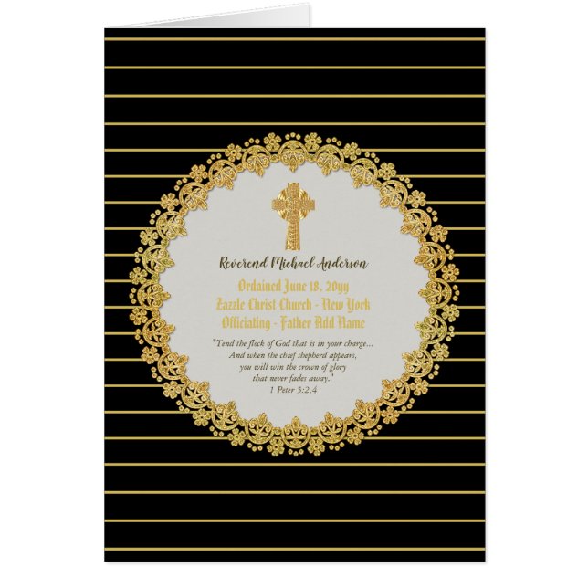 Prêtre nouvellement ORDONNÉ Prêtre Personnalisé Pa (Devant)