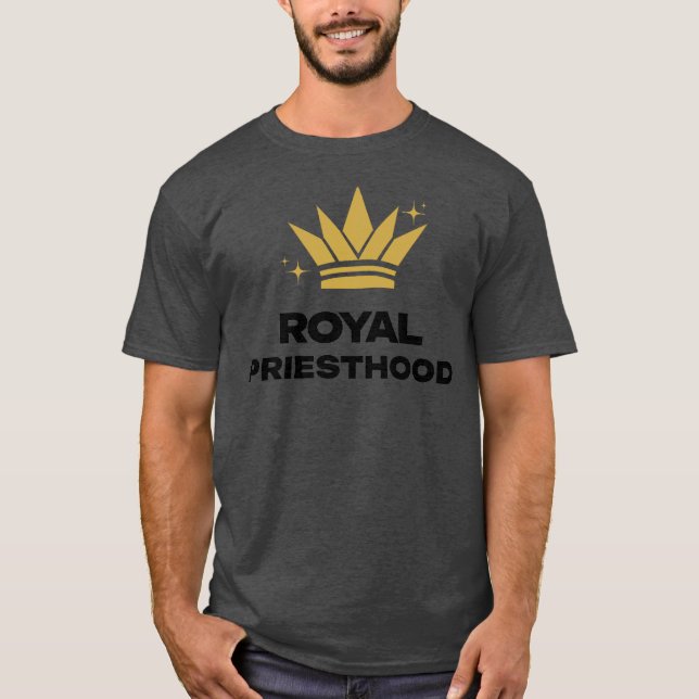 Prêtrise royale. T-shirt basique foncé (Devant)