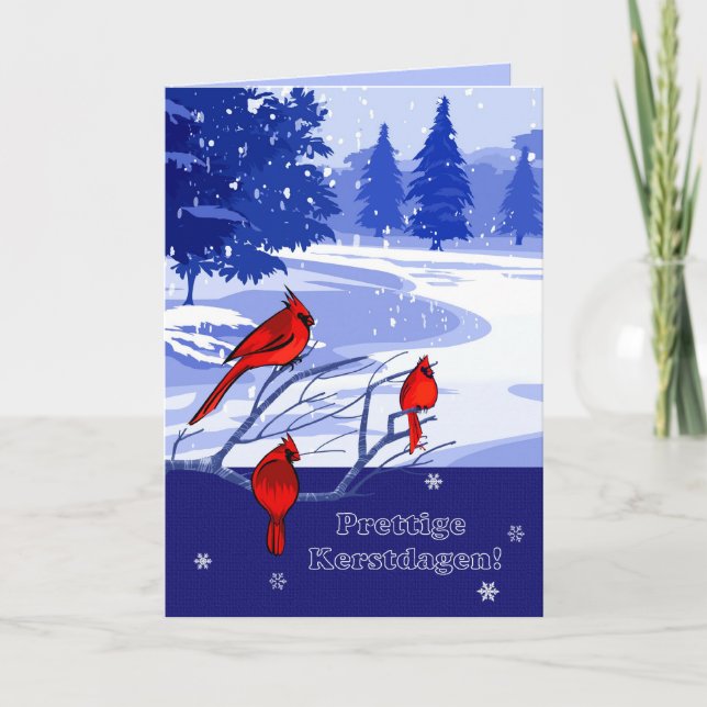 Prettige Kerstdagen. Carte de Noël en néerlandais (Devant)