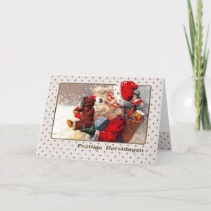 Prettige Kerstdagen. Carte de Noël en néerlandais