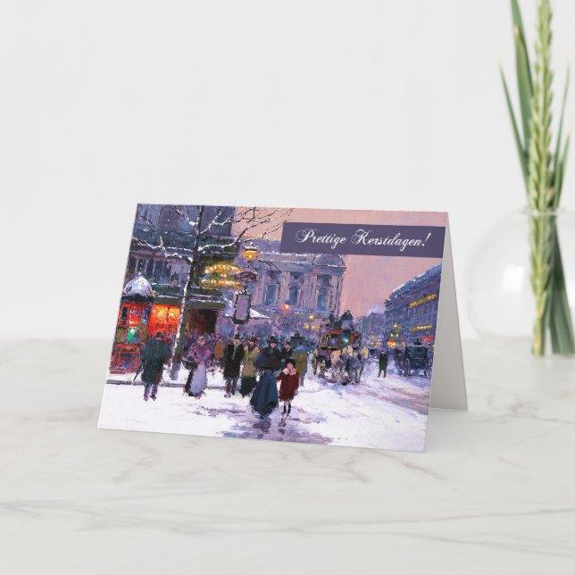 Prettige Kerstdagen. Cartes de Noël en néerlandais (Devant)
