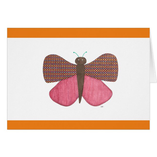 Pretty Butterfly Art Notecard (Devant horizontal)