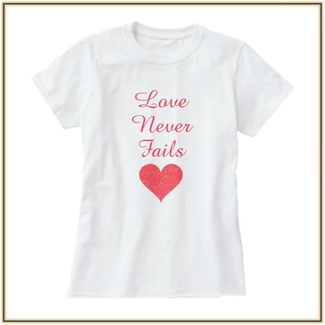 Pretty Coral Heart Love  T-Shirt (Créateur téléchargé)
