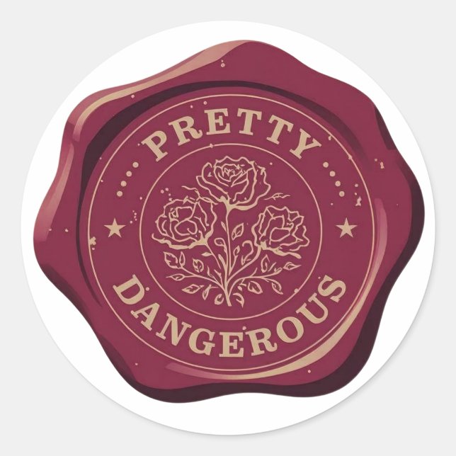 pretty dangerous seal wax sticker | historical man (Devant)