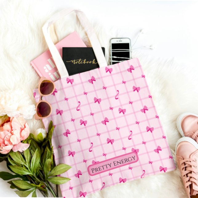 Pretty Energy Pink Aesthetic Tote Bag (Créateur téléchargé)