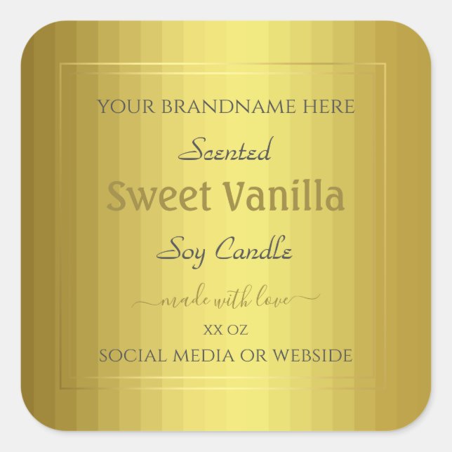 Pretty Golden Product Packaging Étiquette Gold Eff (Devant)