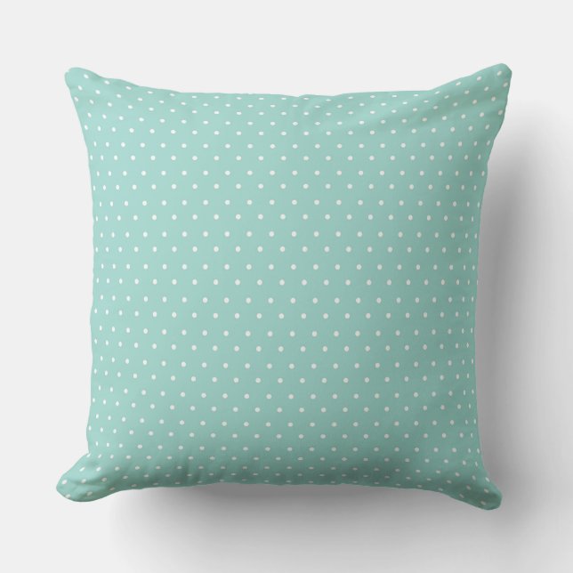 Pretty Green/Mint Reversible Polka Coussin (Recto)