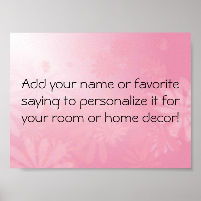 Pretty N rose Personnalisable Poster Imprimer (Devant)