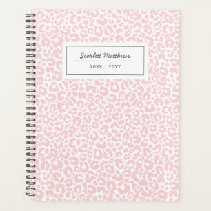 Pretty Pastel Leopard Motif Nom d'impression rose