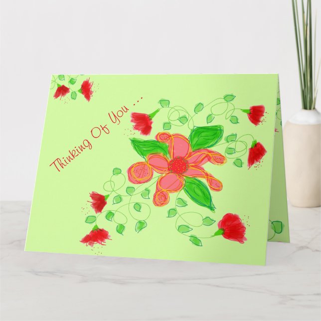 Pretty Penser De Vous Carte Note (Devant)
