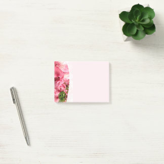 Pretty Pink Flower Post-It Notes
