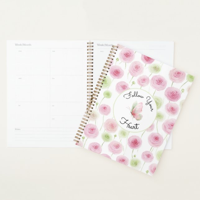 Pretty Pink Mint Ranunculus Quote (Devant avec enveloppe)
