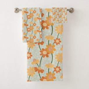 Pretty retro muted 1970 s flowers